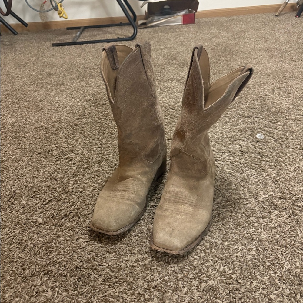 Mens Tecovas Tan Roughout Cowboy Boots 10D